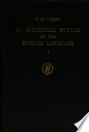 An Historical Syntax of the English Language - Visser, Fredericus