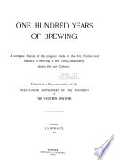 One Hundred Years of Brewing Book