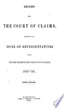 Reports from the Court of Claims Submitted to the House of Representatives