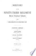 History of the Ninety Third Regiment  Illinois Volunteer Infantry