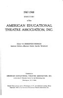 Directory of the American Educational Theatre Association, Inc