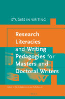 Research Literacies and Writing Pedagogies for Masters and Doctoral Writers