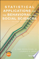 Statistical Applications for the Behavioral and Social Sciences Book