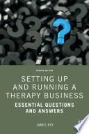 Setting Up and Running a Therapy Business