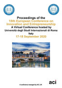 ECIE 2020 Proceedings of the 15th European Conference on Innovation and Entrepreneurship Book