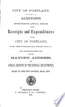 Report of the Mayor on the Financial Concerns of the City of Portland