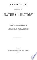 Catalogue of Books on Natural History