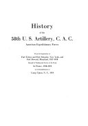 History of the 58th U.S. Artillery C.A.C.