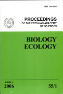 Proceedings of the Estonian Academy of Sciences, Biology and Ecology