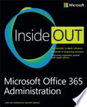 Microsoft Office 365 Administration Inside Out Book