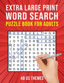 Extra Large Print Word Search Book For Adults