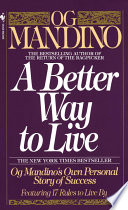 A Better Way to Live Book