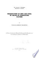 Preservation of Iron and Steel by Means of Passivifying Factors