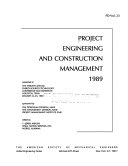 Project Engineering and Construction Management  1989 Book