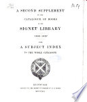 Catalogue Of The Printed Books In The Library Of The Society Of Writers To H M Signet In Scotland