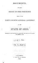 Documents, Including Messages and Other Communications, Made to the ... General Assembly of the State of Ohio