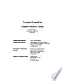 Chippewa and Superior National Forests  N F    Forest Plan Revision Book
