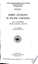 Spirit Leveling in South Carolina  1896 1938
