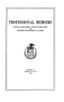 Professional Memoirs, Corps of Engineers, United States Army and Engineer Department at Large