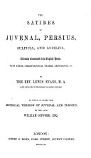 The Satires of Juvenal, Persius, Sulpicia and Lucilius