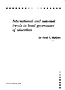 International And National Trends In Local Governance Of Education