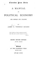A Manual of Political Economy for Schools and Colleges