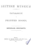 Catalogue of Printed Books