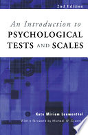 An Introduction to Psychological Tests and Scales Book