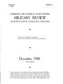Quarterly Review of Military Literature