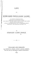 Life of Edward William Lane ...