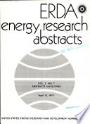 ERDA Energy Research Abstracts