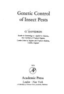 Genetic Control of Insect Pests Book