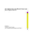 A Guide to the Official SAT Study Guide  How to Prepare for the SAT