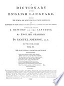 A Dictionary of the English Language     To which is prefixed a grammar of the English language     The eighth edition Book