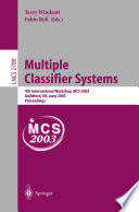 Multiple Classifier Systems