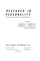 Research in personality
