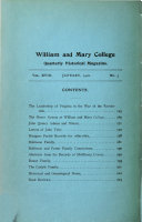 William and Mary College Quarterly Historical Magazine
