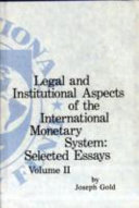 Legal and institutional Aspects of the international Monetary System [Pdf/ePub] eBook