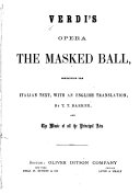 Verdi s Opera The Masked Ball