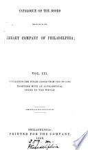 A catalogue of the books belonging to the Library company of Philadelphia