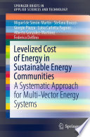 Levelized Cost of Energy in Sustainable Energy Communities Book
