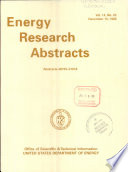 Energy Research Abstracts Book