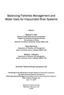 Balancing Fisheries Management and Water Uses for Impounded River Systems