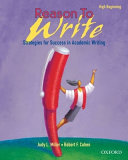 Reason to Write Student Book: High Beginning