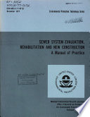 Sewer System Evaluation  Rehabilitation and New Construction Book PDF