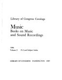 Music  Books on Music  and Sound Recordings