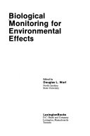 Biological Monitoring for Environmental Effects