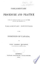 Parliamentary Procedure and Practice Book