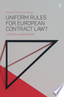 Uniform Rules For European Contract Law 