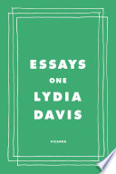 Essays One PDF Book By Lydia Davis
